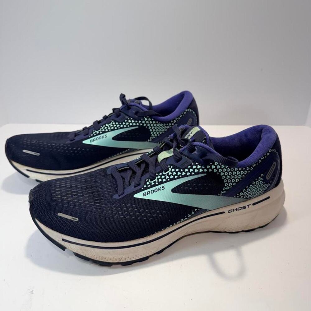 Brooks Ghost 14 Womens Size 10 B Medium Peacoat Yucca Navy Running Shoe